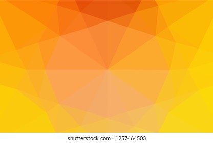 Light Yellow, Orange vector abstract mosaic background. An elegant bright illustration with gradient. The template can be used as a background for cell phones.