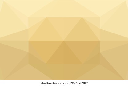 Light Yellow, Orange vector abstract mosaic pattern. Geometric illustration in Origami style with gradient.  The elegant pattern can be used as part of a brand book.