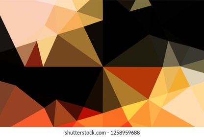 Light Yellow, Orange vector abstract mosaic backdrop. Brand new colored illustration in blurry style with gradient. The polygonal design can be used for your web site.
