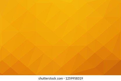 Light Yellow, Orange vector abstract mosaic pattern. Creative illustration in halftone style with gradient. Completely new template for your business design.