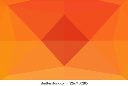 Light Yellow, Orange vector abstract polygonal texture. Colorful illustration in abstract style with gradient. The polygonal design can be used for your web site.