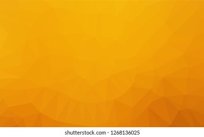 Light Yellow, Orange vector abstract polygonal layout. Brand new colored illustration in blurry style with gradient. The textured pattern can be used for background.