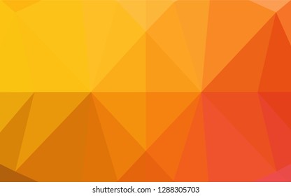 Light Yellow, Orange vector abstract mosaic pattern. Creative geometric illustration in Origami style with gradient. The completely new template can be used for your brand book.