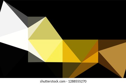 Light Yellow, Orange vector abstract polygonal cover. Geometric illustration in Origami style with gradient.  A completely new template for your business design.