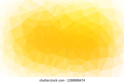 Light Yellow, Orange vector abstract polygonal layout. Colorful illustration in abstract style with gradient. Textured pattern for background.
