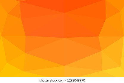 Light Yellow, Orange vector abstract mosaic backdrop. Colorful abstract illustration with gradient. The best triangular design for your business.