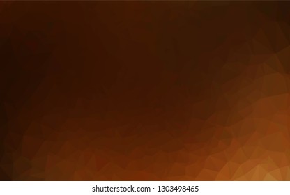 Light Yellow, Orange vector abstract mosaic background. Creative geometric illustration in Origami style with gradient. Triangular pattern for your business design.