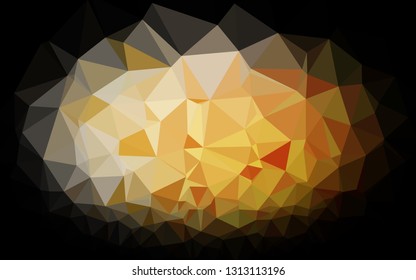 Light Yellow, Orange vector abstract polygonal layout. Brand new colorful illustration in with gradient. Textured pattern for background.