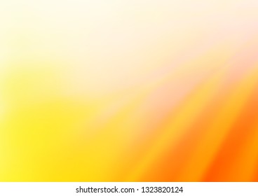Light Yellow, Orange vector abstract blurred template. Colorful abstract illustration with gradient. A completely new design for your business.