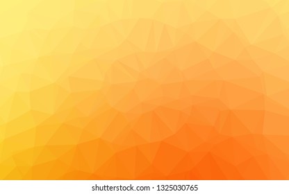 Light Yellow, Orange vector abstract polygonal texture. A vague abstract illustration with gradient. Completely new design for your business.