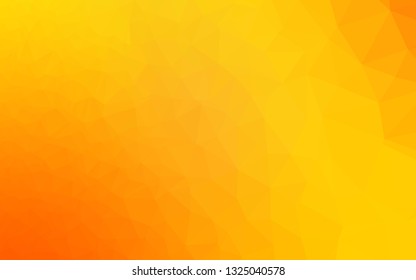 Light Yellow, Orange vector abstract polygonal texture. Glitter abstract illustration with an elegant design. Completely new template for your business design.