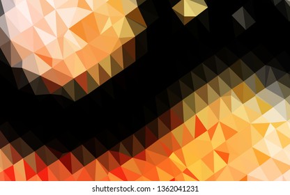 Light Yellow, Orange vector abstract mosaic backdrop. Glitter abstract illustration with an elegant design. Completely new template for your business design.