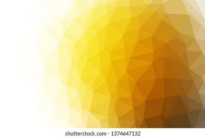 Light Yellow, Orange vector abstract polygonal texture. Glitter abstract illustration with an elegant design. Template for a cell phone background.