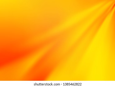 Light Yellow, Orange vector abstract bokeh pattern. Creative illustration in halftone style with gradient. A completely new template for your design.