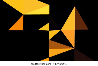 Light Yellow, Orange vector abstract polygonal texture. Colorful illustration in abstract style with gradient. Textured pattern for background.