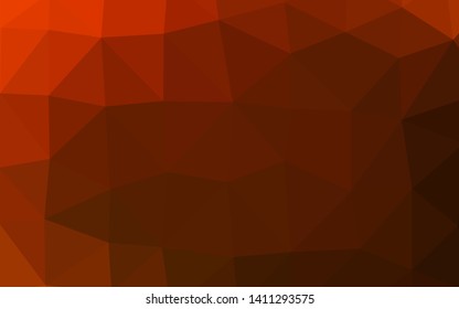 Light Yellow, Orange vector abstract polygonal texture. Shining colored illustration in a Brand new style. The best triangular design for your business.