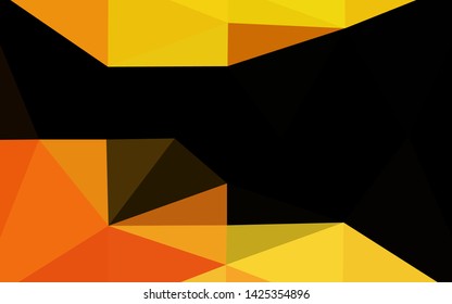Light Yellow, Orange vector abstract mosaic background. A vague abstract illustration with gradient. Template for a cell phone background.