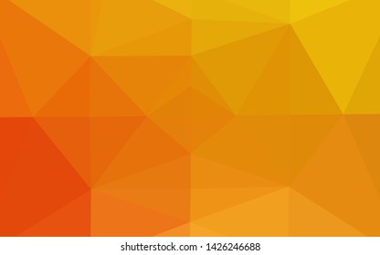Light Yellow, Orange vector abstract mosaic background. Colorful abstract illustration with gradient. Textured pattern for background.