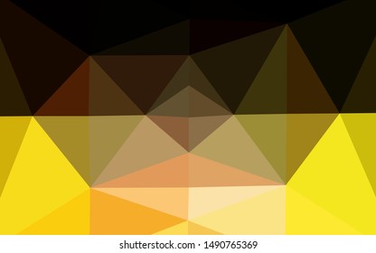 Light Yellow, Orange vector abstract polygonal layout. Shining colored illustration in a Brand new style. Brand new design for your business.