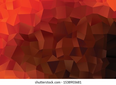 Light Yellow, Orange vector abstract polygonal layout. Colorful abstract illustration with gradient. Textured pattern for background.