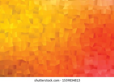 Light Yellow, Orange vector abstract mosaic backdrop. Modern geometrical abstract illustration with gradient. Textured pattern for background.