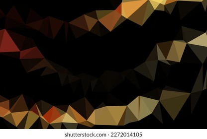 Light Yellow, Orange vector abstract polygonal layout. Colorful illustration in Origami style with gradient.  Completely new design for your business.