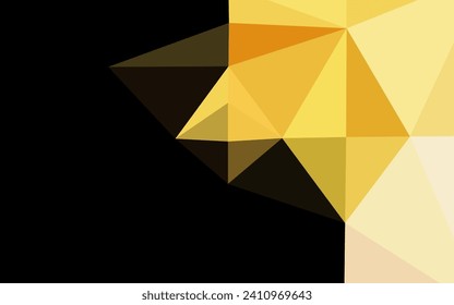 Fondo de mosaico abstracto de vector naranja amarillo claro. Ilustración geométrica en estilo Origami con gradiente. Plantilla para un fondo de teléfono móvil.