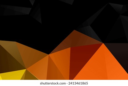 Textura poligonal abstracta de vector naranja, amarillo claro. Ilustración abstracta vaga con gradiente. Patrón elegante para un libro de marca.
