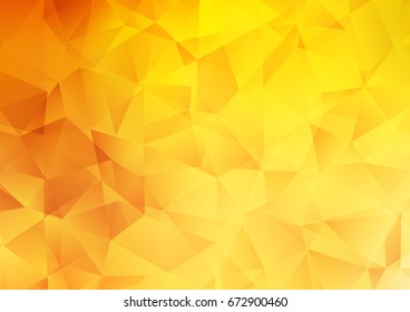 Light Yellow, Orange vector abstract polygonal template. Glitter abstract illustration with an elegant design. Brand-new style for your business design.