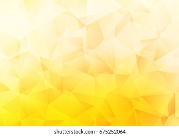 Light Yellow, Orange vector abstract mosaic background. Creative illustration in halftone style with gradient. The elegant pattern can be used as part of a brand book.