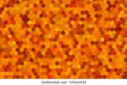Light Yellow, Orange vector abstract textured polygonal background. Brand-new blurry hexagonal design. Pattern can be used for background.