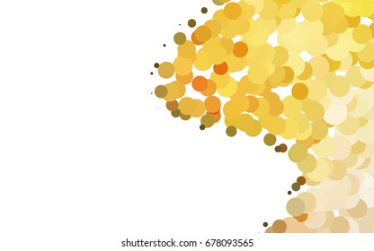 Light Yellow, Orange vector abstract pattern with circles. Geometry template for your business design. Background with colored spheres.