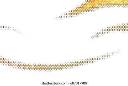 Light Yellow, Orange vector abstract textured polygonal background. Brand-new blurry hexagonal design. Pattern can be used for background.
