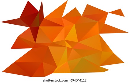 Light Yellow, Orange vector abstract mosaic template. Shining colored illustration in a brand-new style. Brand-new design for your business.
