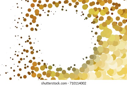 Light Yellow, Orange vector abstract pattern with circles. Geometry template for your business design. Background with colored spheres.
