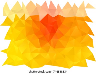 Light Yellow, Orange vector abstract polygonal pattern. A sample with polygonal shapes. A completely new template for your business design.