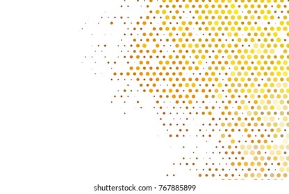 Light Yellow, Orange vector abstract pattern with circles. Geometry template for your business design. Background with colored spheres.