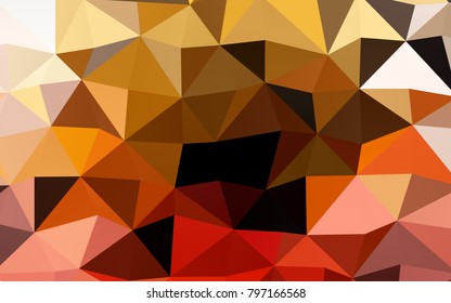 Light Yellow, Orange vector abstract polygonal background. A completely new color illustration in a vague style. The textured pattern can be used for background.