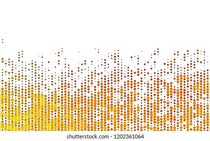 Light Yellow, Orange vector backdrop with dots. Blurred bubbles on abstract background with colorful gradient. Pattern for beautiful websites.