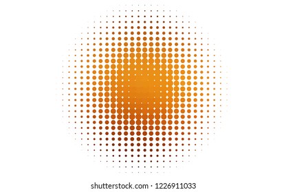 Light Yellow, Orange vector backdrop with dots. Blurred decorative design in abstract style with bubbles. Pattern for ads, leaflets.