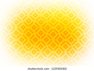 Light Yellow, Orange vector backdrop with lines, cubes. Shining colorful illustration with lines, rectangles. Pattern for websites, landing pages.