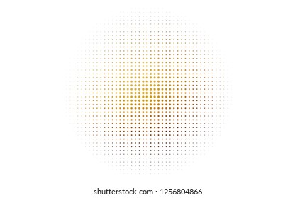 Light Yellow, Orange vector backdrop with dots. Blurred bubbles on abstract background with colorful gradient. Design for posters, banners.