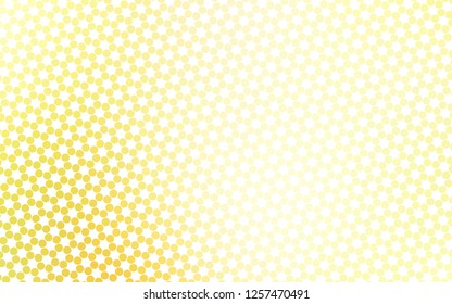 Light Yellow, Orange vector backdrop with dots. Glitter abstract illustration with blurred drops of rain. Design for business adverts.