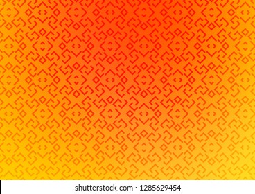 Light Yellow, Orange vector backdrop with long lines. Glitter abstract illustration with colored sticks. Smart design for your business advert.
