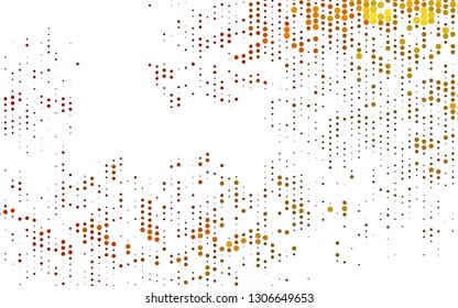 Light Yellow, Orange vector backdrop with dots. Beautiful colored illustration with blurred circles in nature style. Pattern for beautiful websites.