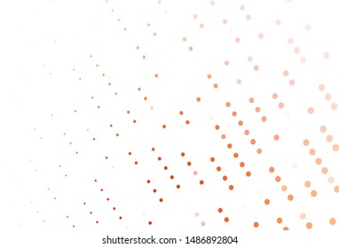 Light Yellow, Orange vector backdrop with dots. Blurred bubbles on abstract background with colorful gradient. Template for your brand book.