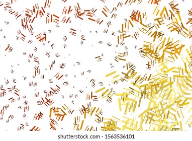 Light Yellow, Orange vector backdrop with long lines. Blurred decorative design in simple style with lines. Backdrop for TV commercials.