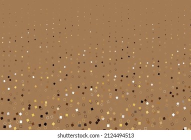 Light Yellow, Orange vector backdrop with lines, rectangles. Illustration with set of colorful rectangles. Pattern for commercials.