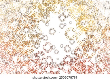 Light Yellow, Orange vector backdrop with dots. Blurred bubbles on abstract background with colorful gradient. Completely new template for your brand book.
