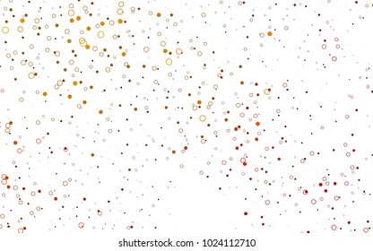 Light Yellow, Orange vector  background with dots. Abstract illustration with colored bubbles in nature style. The pattern can be used for aqua ad, booklets.